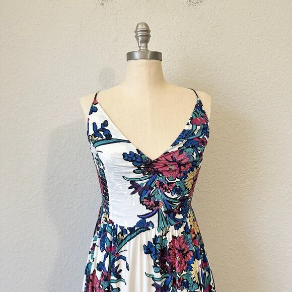 INTIMATELY FREE PEOPLE Through The Vine Maxi Dress Floral Smocked Boho - Picture 4 of 14